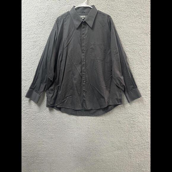 Kenneth Cole Reaction Shirt Mens 18 34/35 XXL Gray Button Up Collared Cotton - Picture 10 of 10